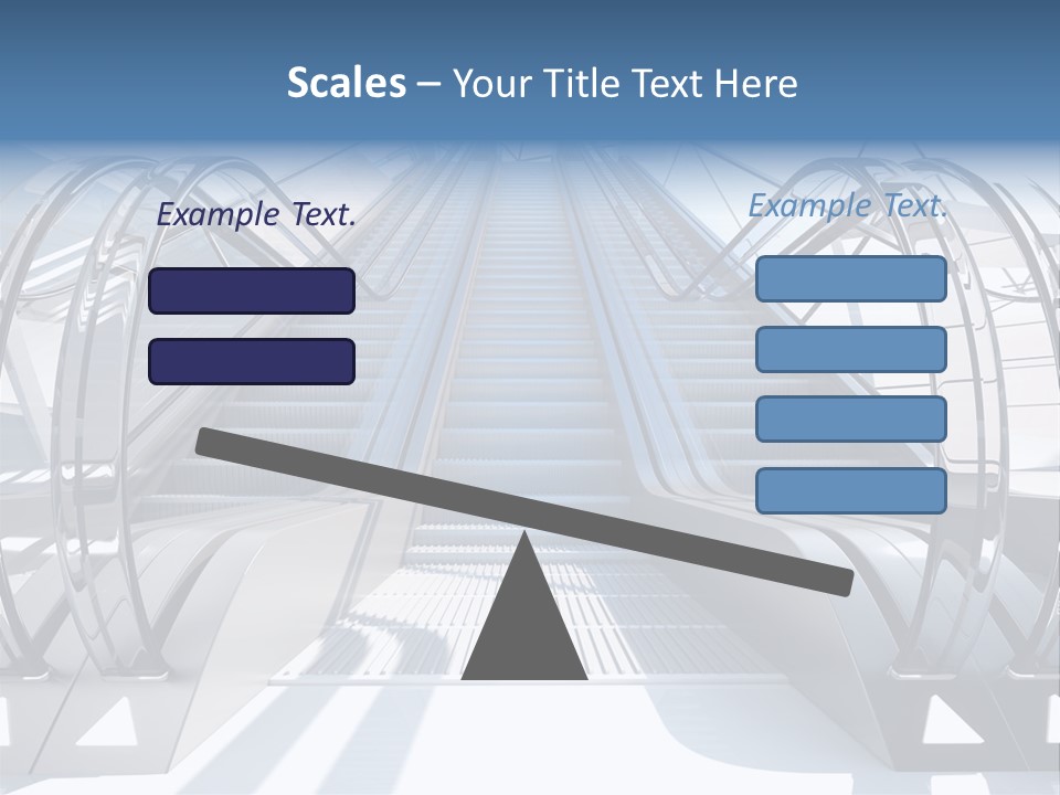 An Escalator Is Shown With A Blue Sky In The Background PowerPoint Template