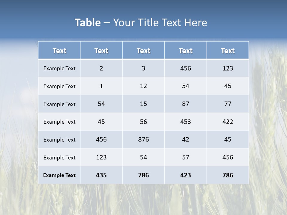 Cereals Grain Health PowerPoint Template