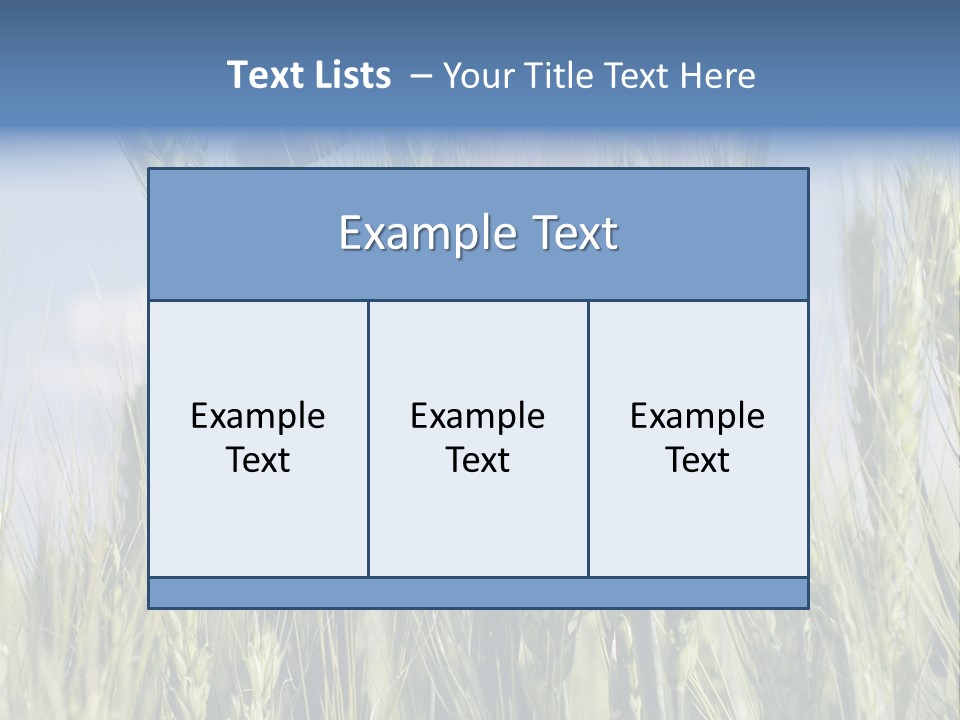 Cereals Grain Health PowerPoint Template