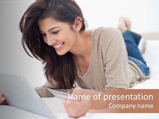 Hands Laying Brunette PowerPoint Template