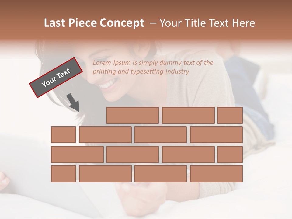 Hands Laying Brunette PowerPoint Template