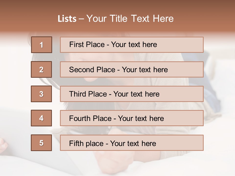 Hands Laying Brunette PowerPoint Template