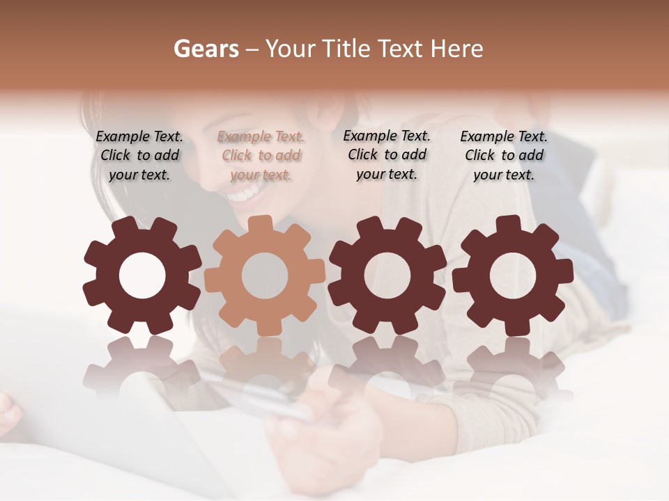 Hands Laying Brunette PowerPoint Template