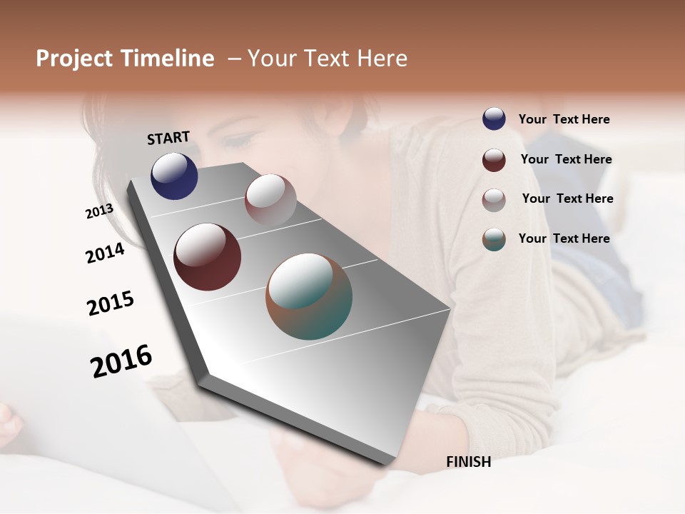 Hands Laying Brunette PowerPoint Template