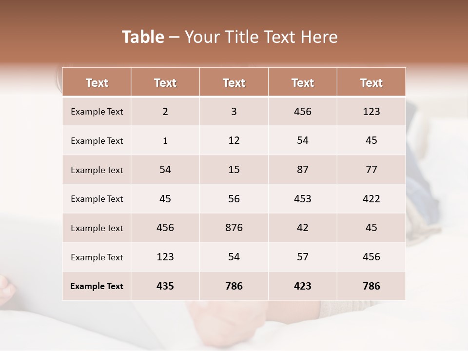 Hands Laying Brunette PowerPoint Template