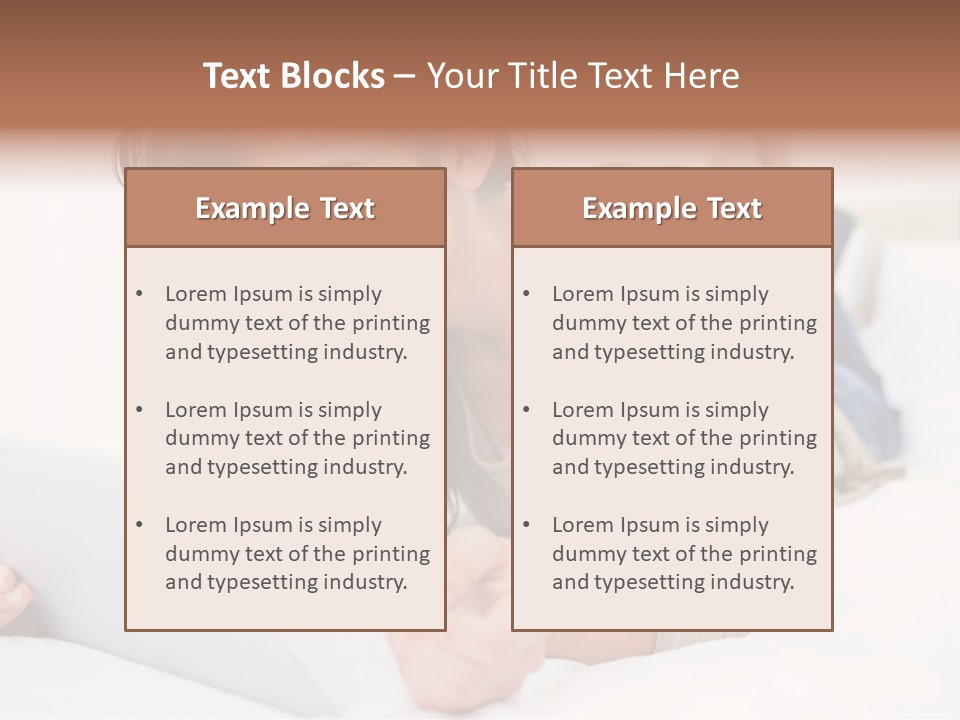Hands Laying Brunette PowerPoint Template