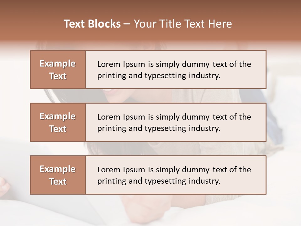 Hands Laying Brunette PowerPoint Template