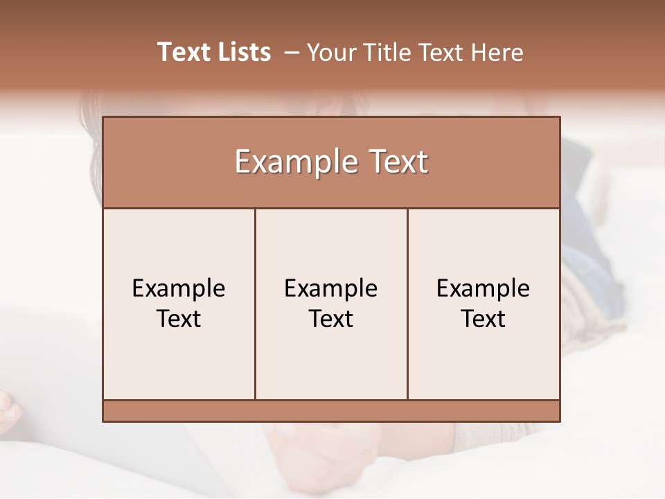Hands Laying Brunette PowerPoint Template
