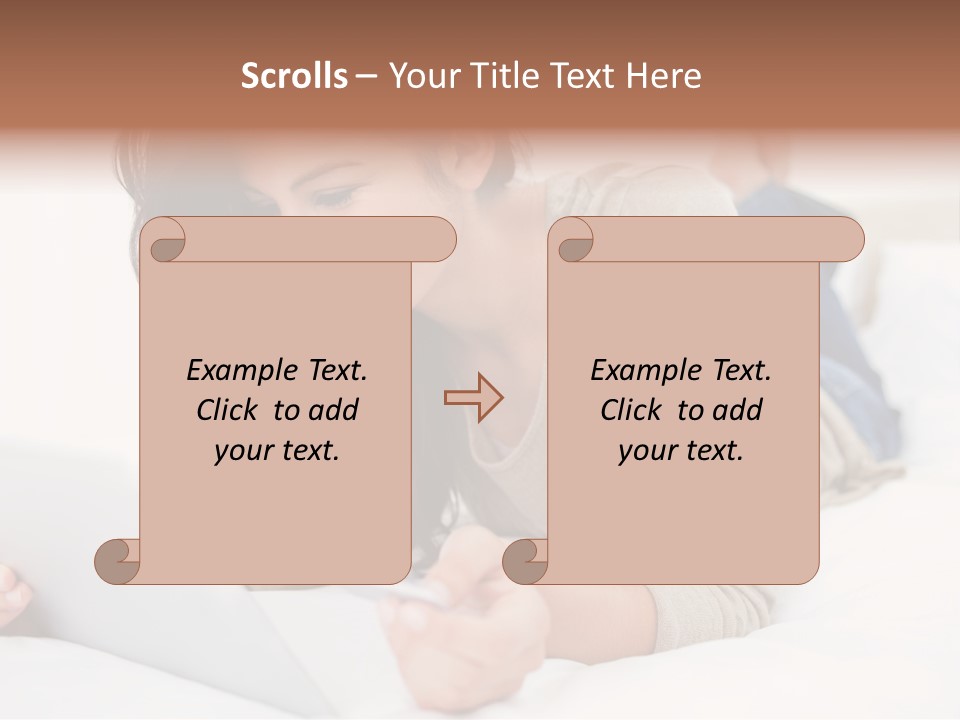 Hands Laying Brunette PowerPoint Template