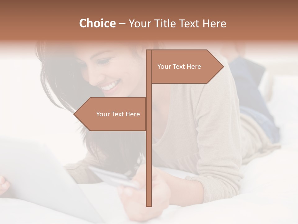 Hands Laying Brunette PowerPoint Template