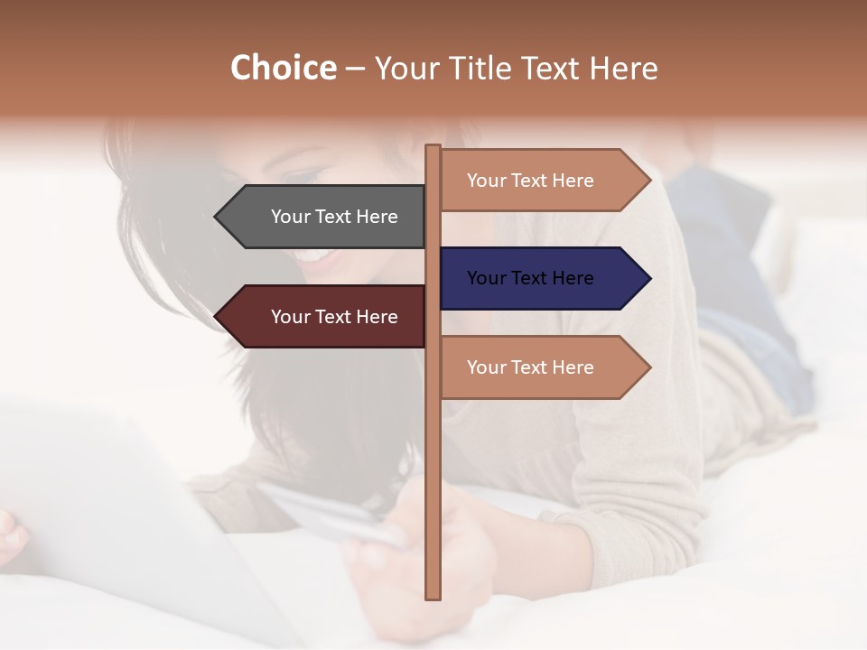 Hands Laying Brunette PowerPoint Template