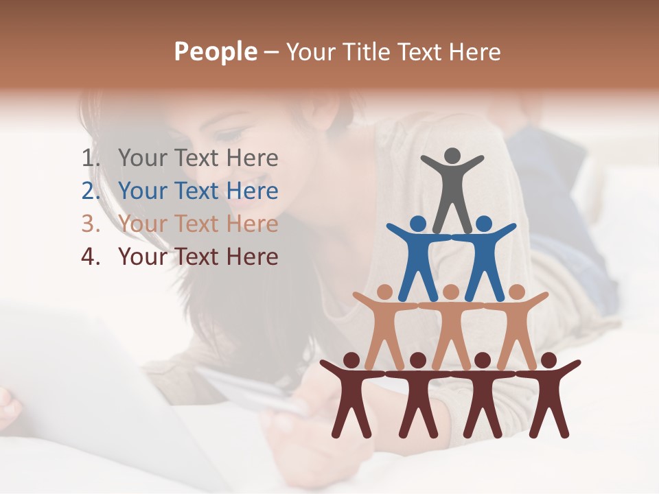 Hands Laying Brunette PowerPoint Template