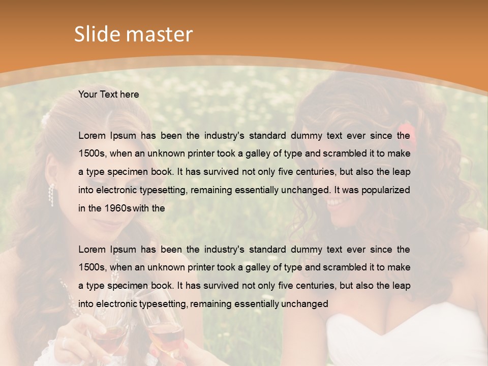 Newlywed Love White PowerPoint Template