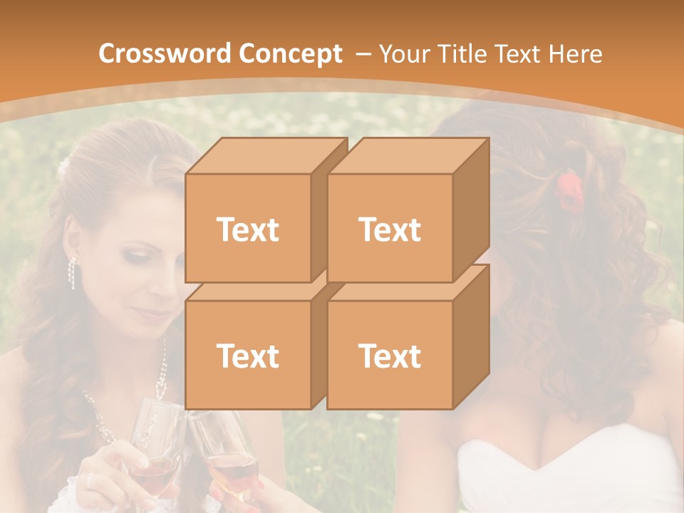 Newlywed Love White PowerPoint Template