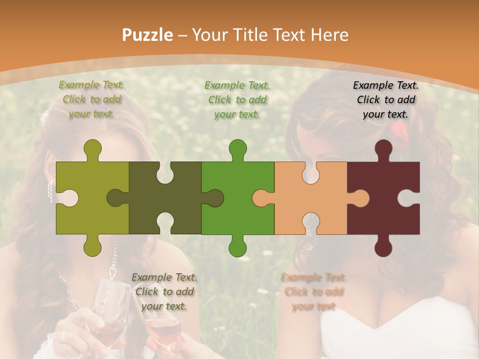 Newlywed Love White PowerPoint Template