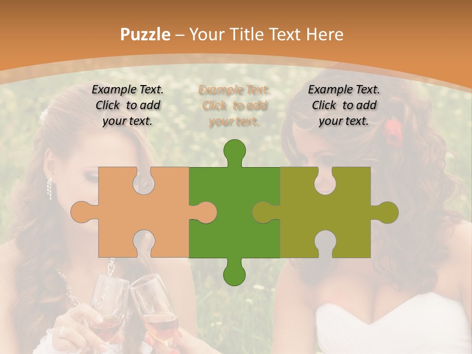 Newlywed Love White PowerPoint Template