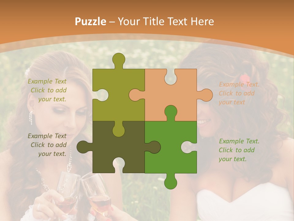 Newlywed Love White PowerPoint Template