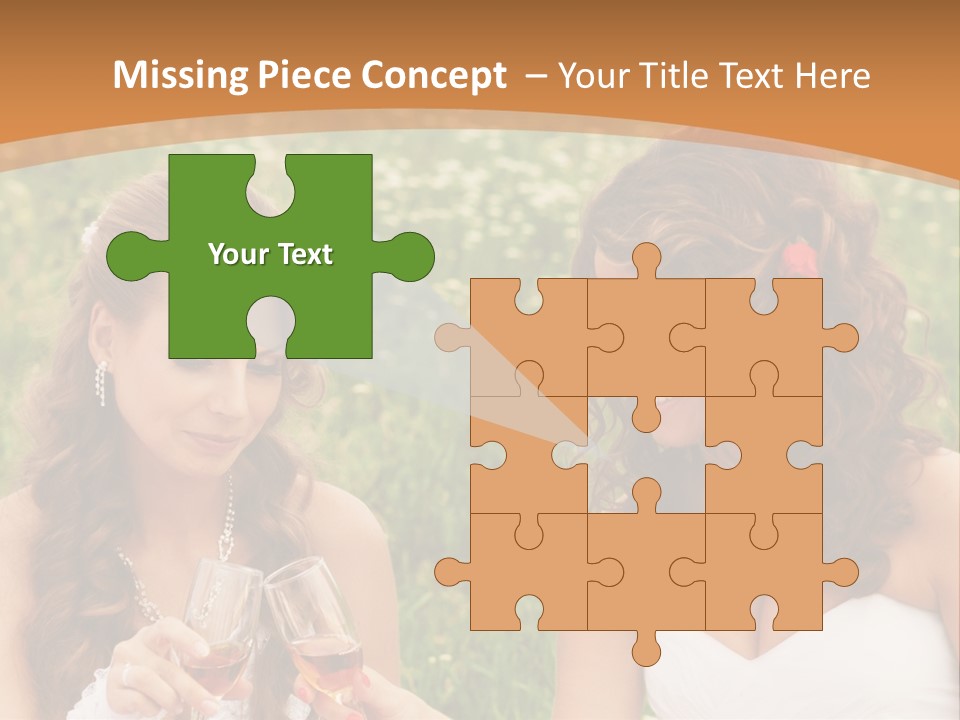 Newlywed Love White PowerPoint Template