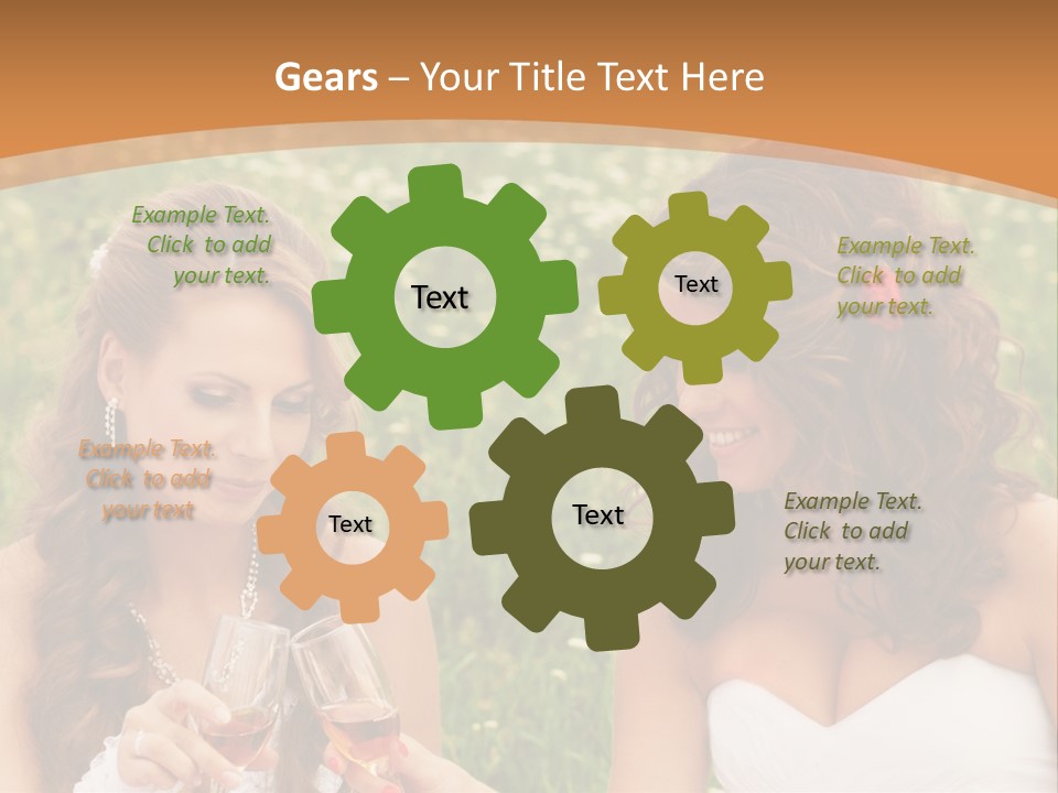 Newlywed Love White PowerPoint Template