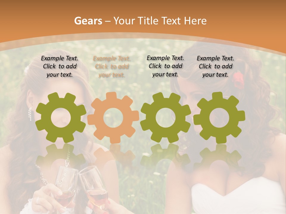 Newlywed Love White PowerPoint Template