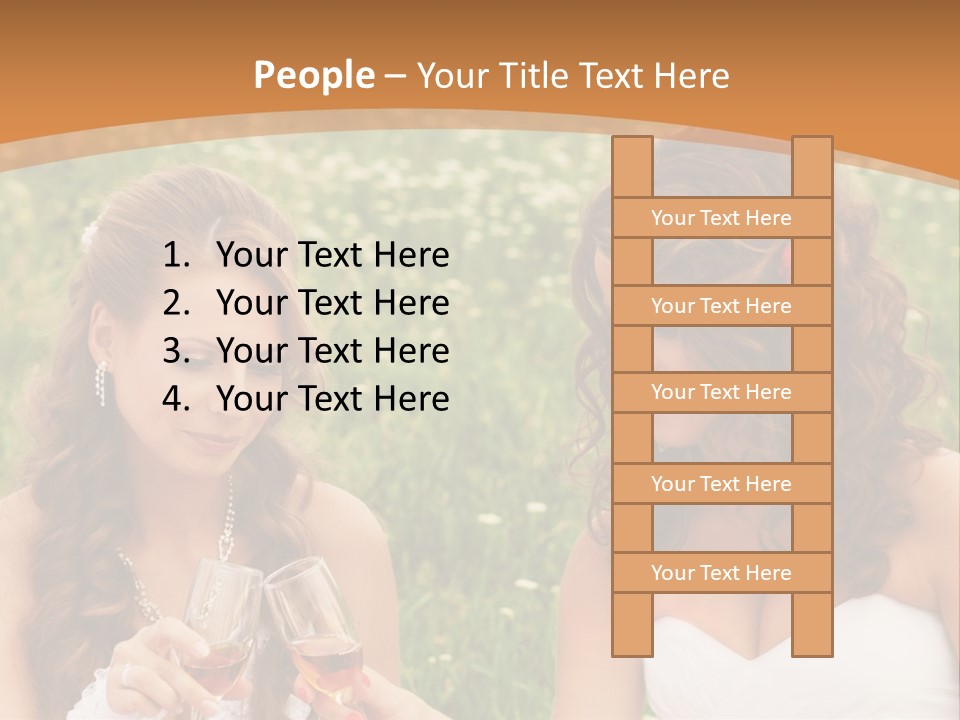 Newlywed Love White PowerPoint Template