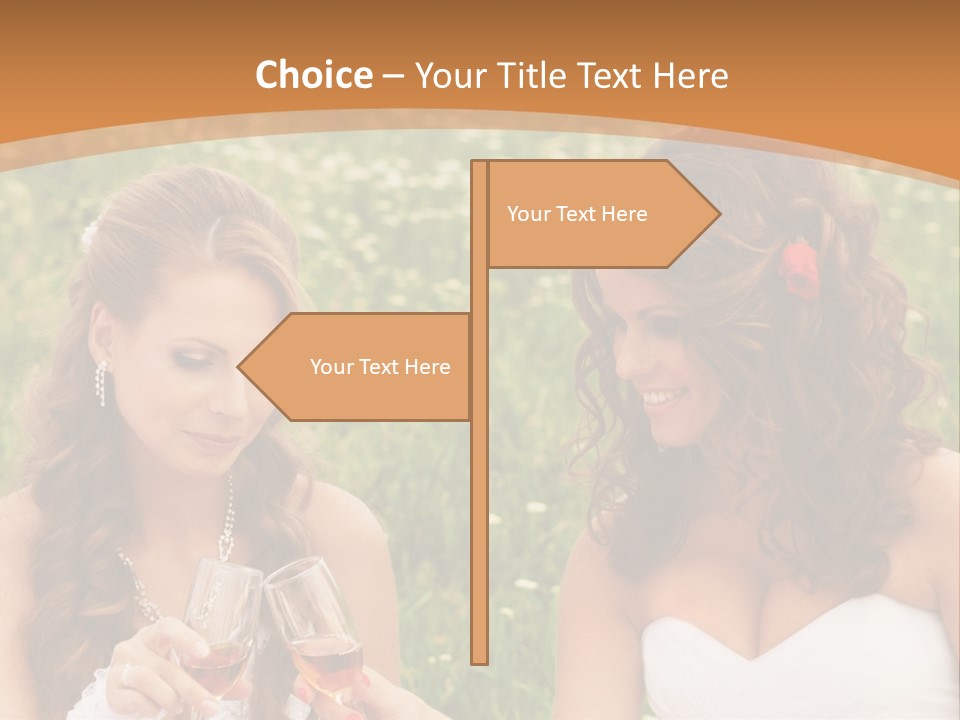 Newlywed Love White PowerPoint Template