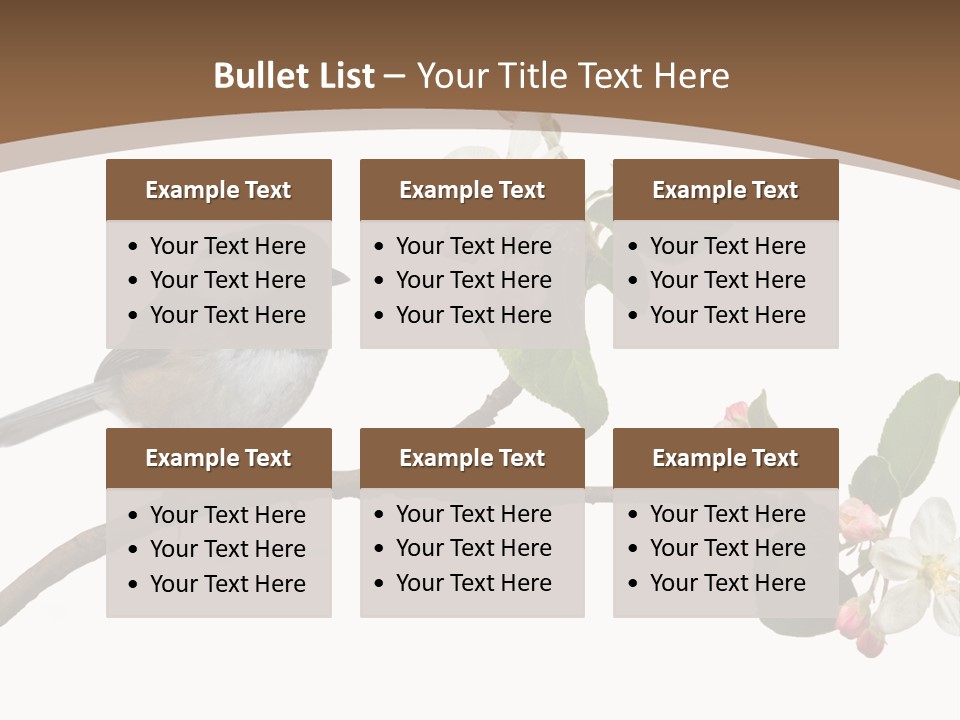 Flight Birding Bill PowerPoint Template