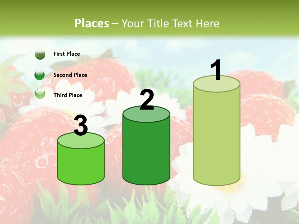 Clouds Strawberry Dessert PowerPoint Template