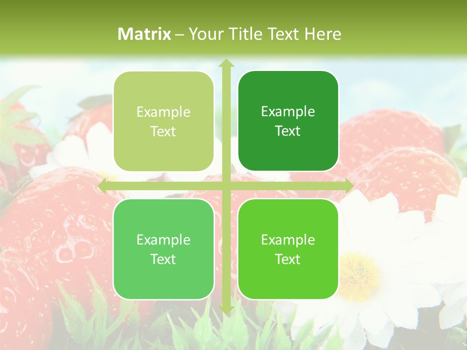 Clouds Strawberry Dessert PowerPoint Template