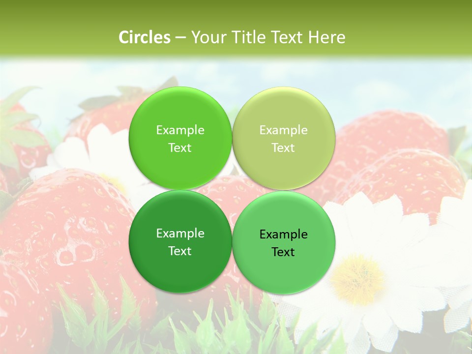 Clouds Strawberry Dessert PowerPoint Template