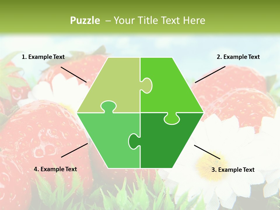 Clouds Strawberry Dessert PowerPoint Template