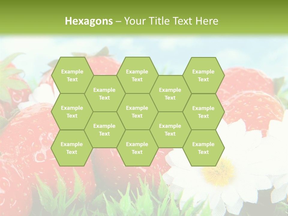 Clouds Strawberry Dessert PowerPoint Template