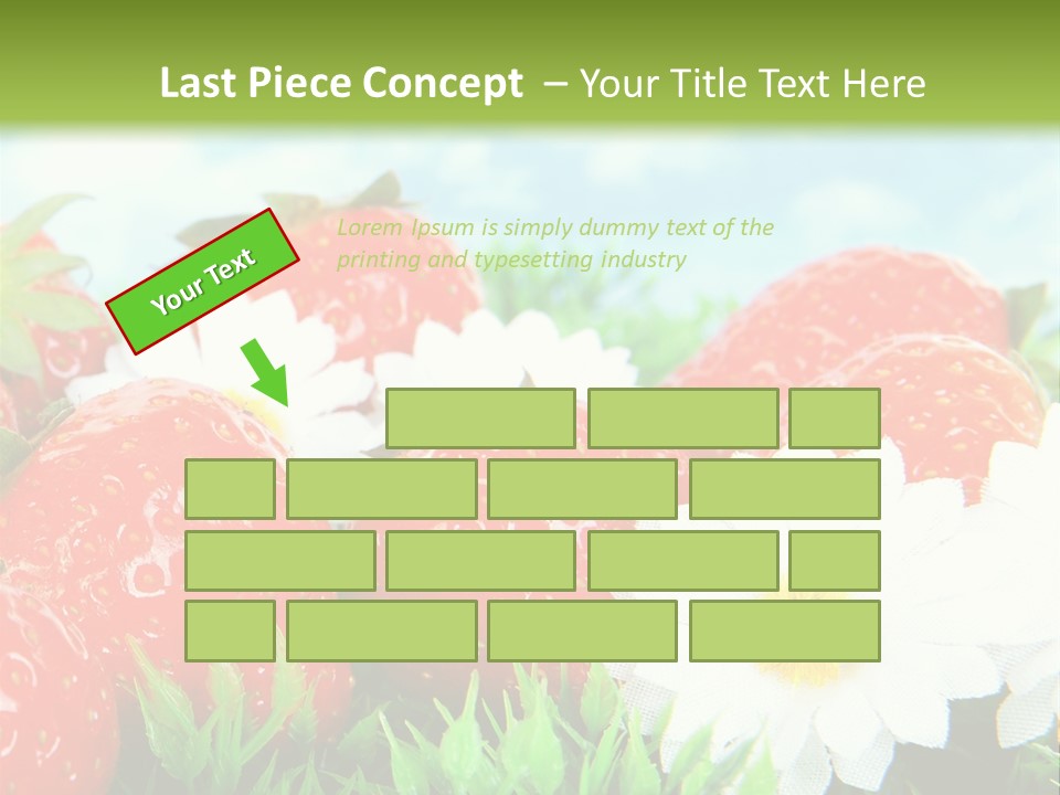 Clouds Strawberry Dessert PowerPoint Template