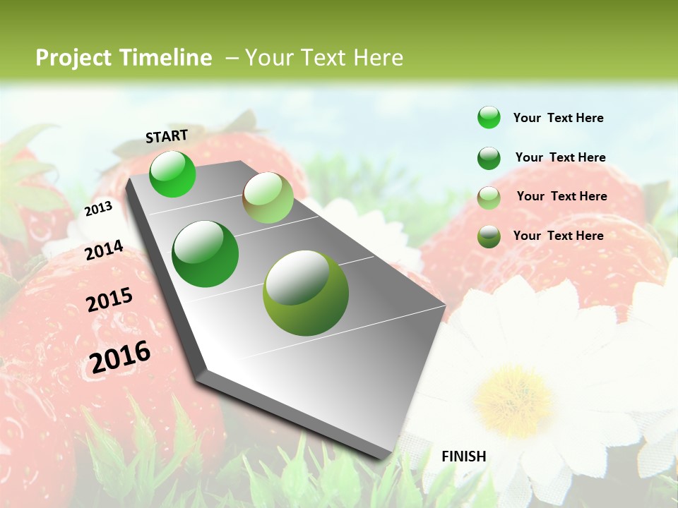 Clouds Strawberry Dessert PowerPoint Template