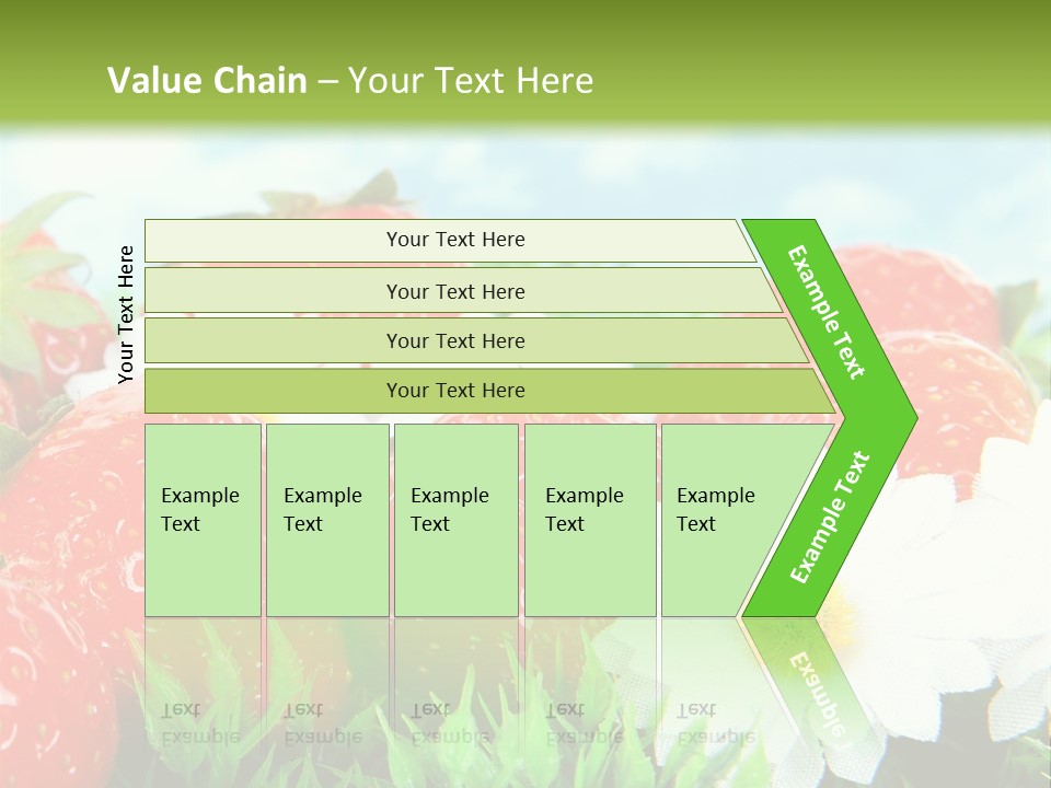 Clouds Strawberry Dessert PowerPoint Template