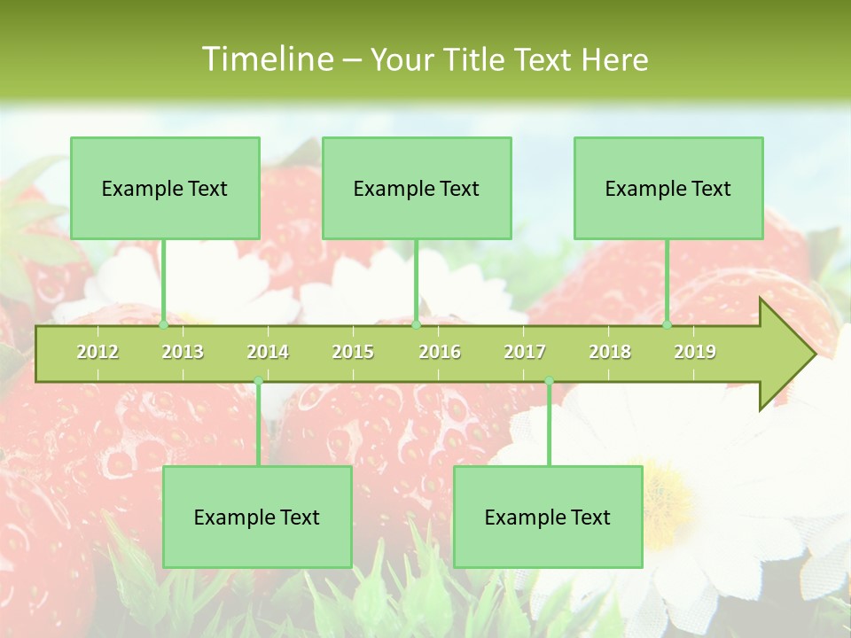 Clouds Strawberry Dessert PowerPoint Template