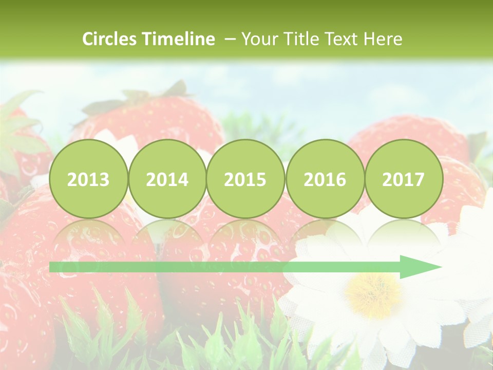 Clouds Strawberry Dessert PowerPoint Template