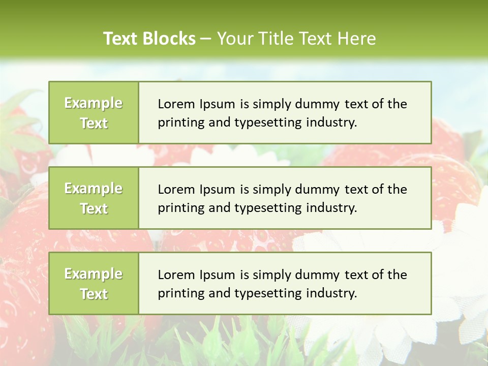 Clouds Strawberry Dessert PowerPoint Template