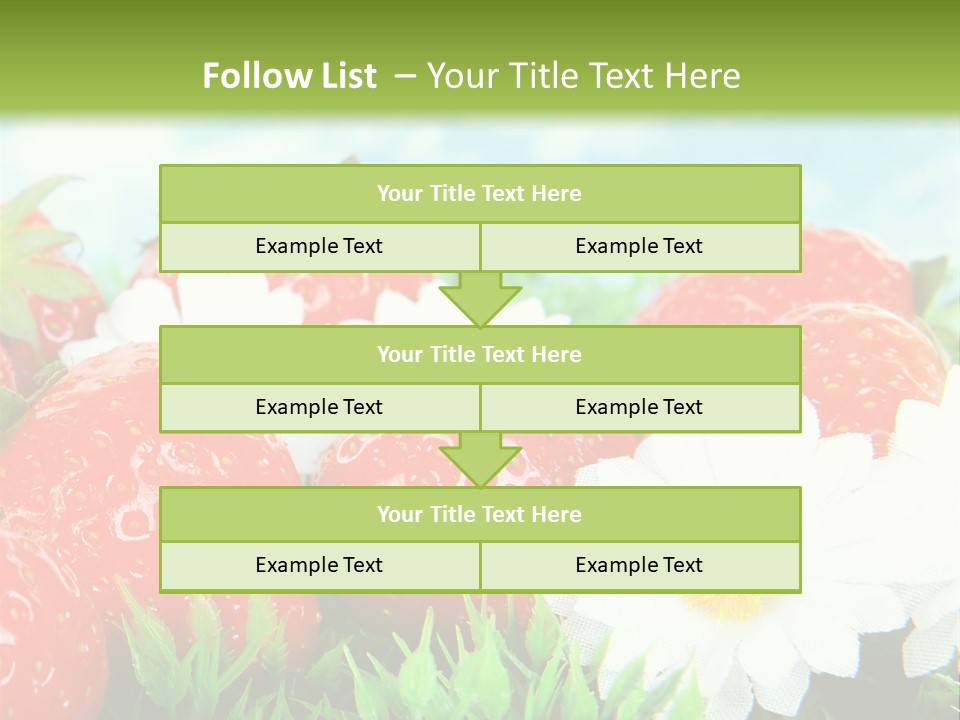 Clouds Strawberry Dessert PowerPoint Template