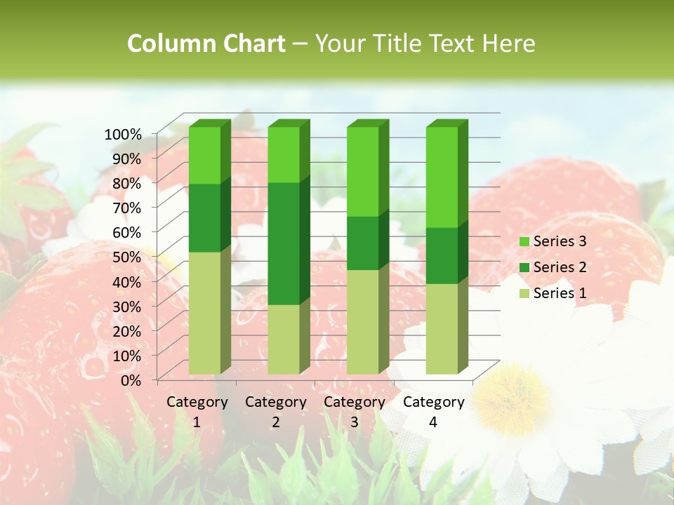Clouds Strawberry Dessert PowerPoint Template