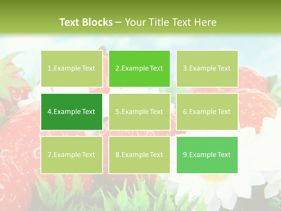 Clouds Strawberry Dessert PowerPoint Template