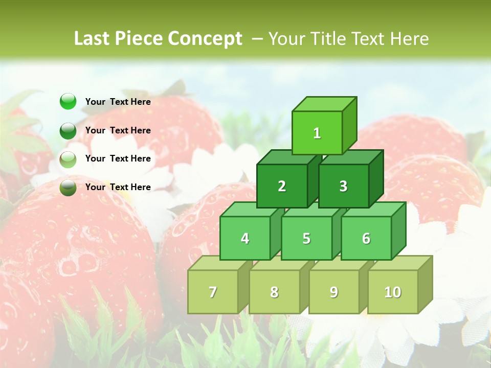 Clouds Strawberry Dessert PowerPoint Template