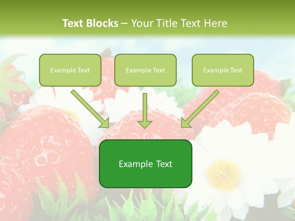 Clouds Strawberry Dessert PowerPoint Template
