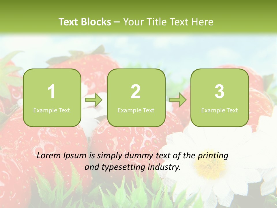 Clouds Strawberry Dessert PowerPoint Template