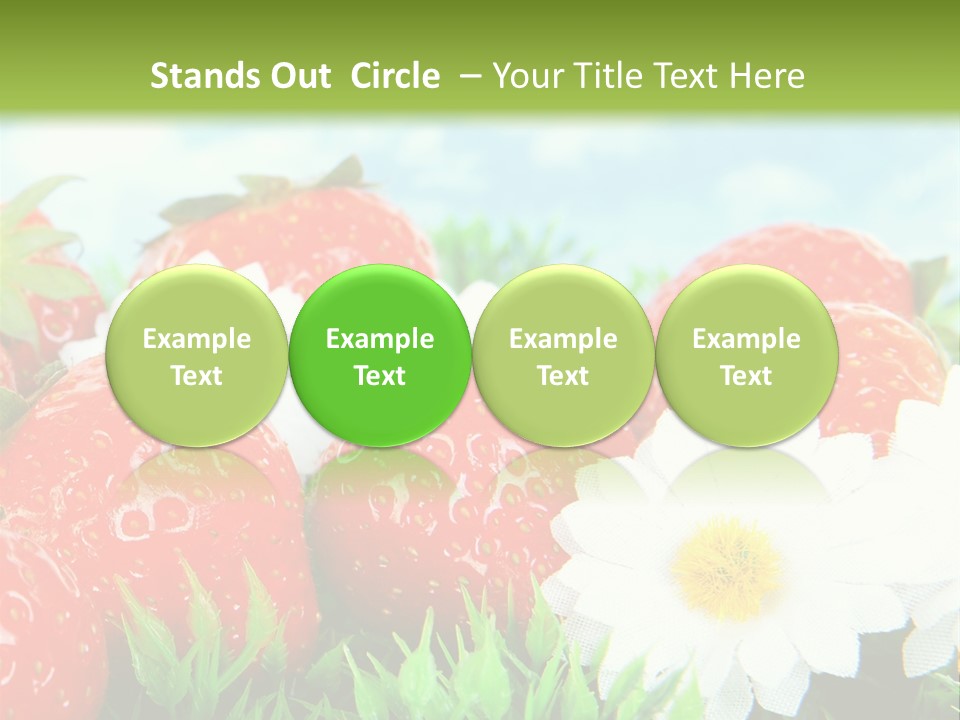 Clouds Strawberry Dessert PowerPoint Template