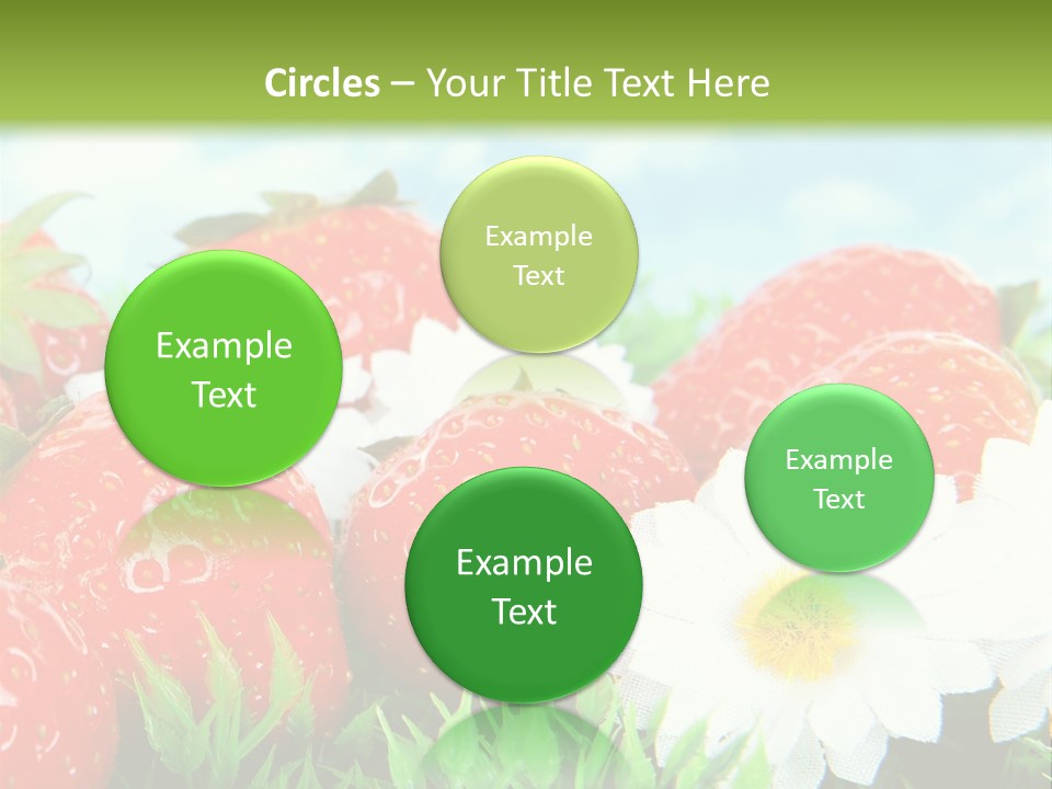 Clouds Strawberry Dessert PowerPoint Template