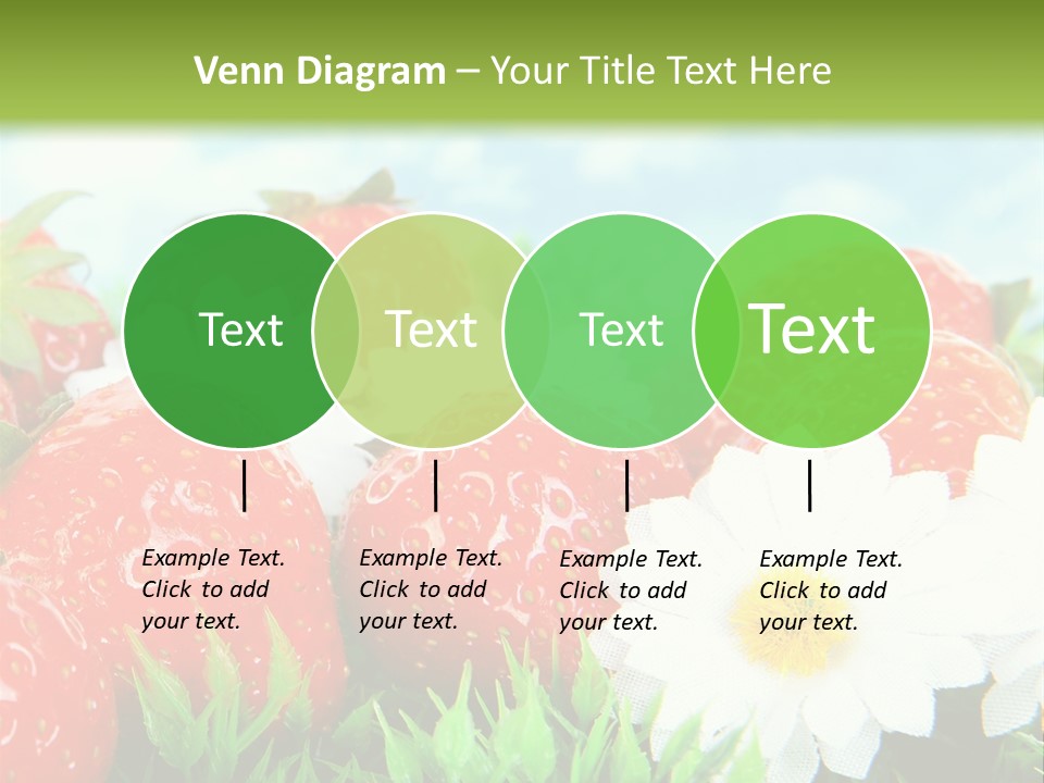 Clouds Strawberry Dessert PowerPoint Template