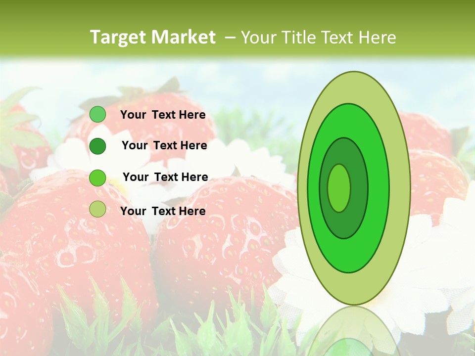 Clouds Strawberry Dessert PowerPoint Template