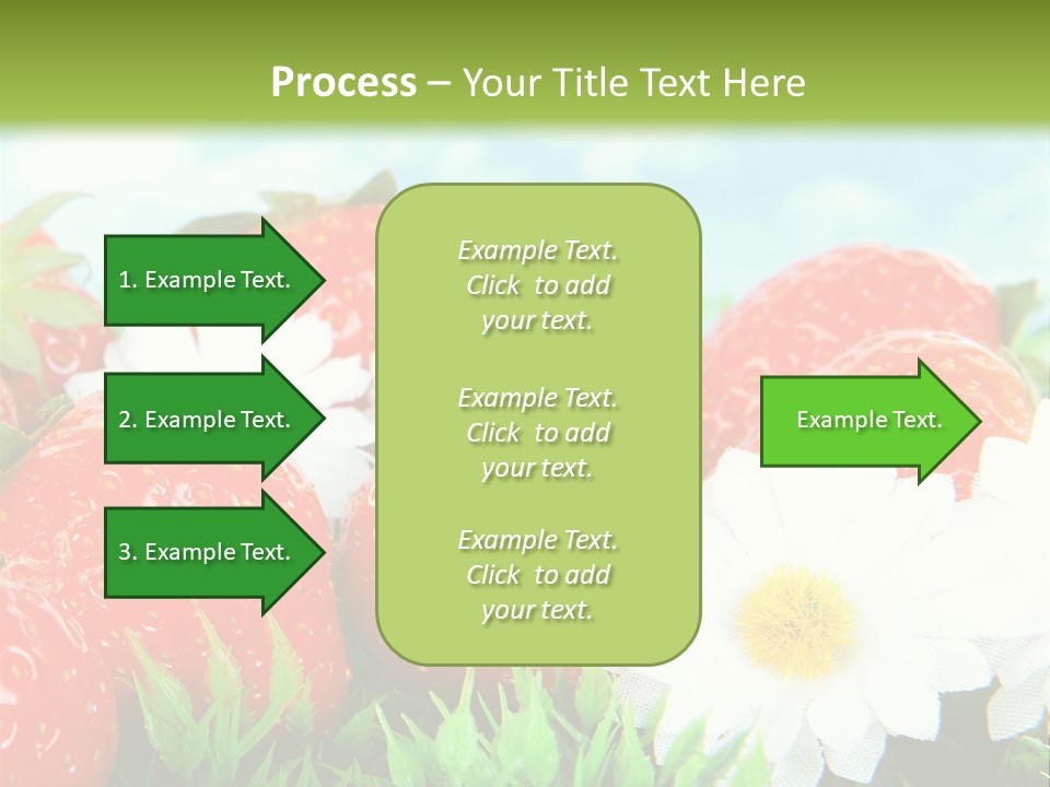 Clouds Strawberry Dessert PowerPoint Template