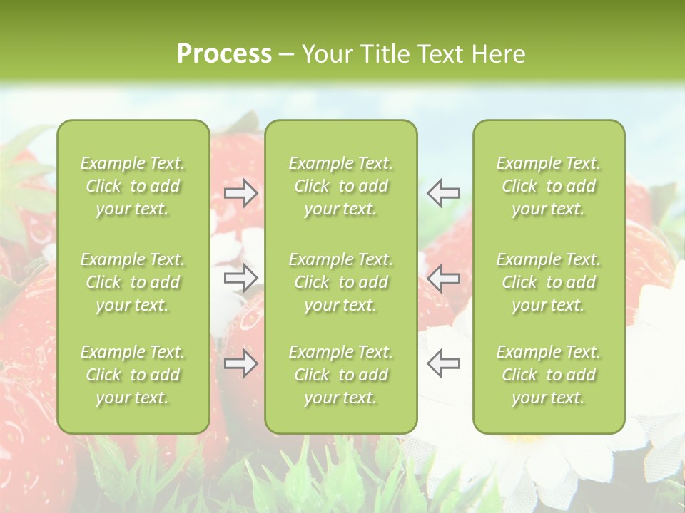 Clouds Strawberry Dessert PowerPoint Template